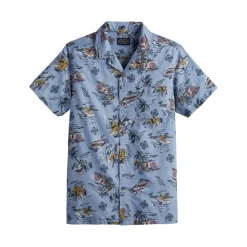 Aloha Shirt Blue Palms
