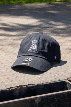 Angels Black Clean Up Hat W/No Loop Label