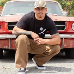 Arched Us vs. Them Tee Black