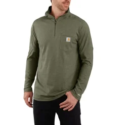 Basil Green Midweight L/S Quarter Zip