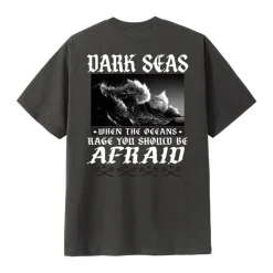 Be Afraid Heavyweight Tee Vintage Black