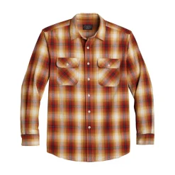 Beach Shack Shirt Red/Gold/Charcoal Plaid