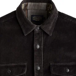 Belmont Corduroy Overshirt Charcoal