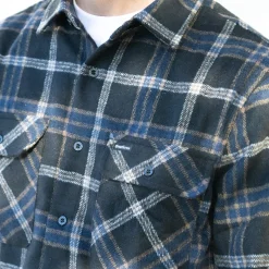 Birch Flannel Black Navy Plaid