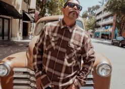 Birch Street Flannel - Brown & Gold