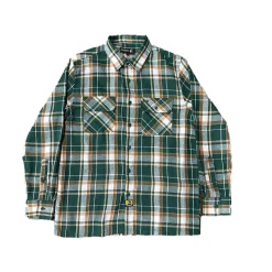 Birch Street Flannel Bronze Green Plaid