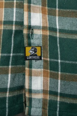 Birch Street Flannel Bronze Green Plaid