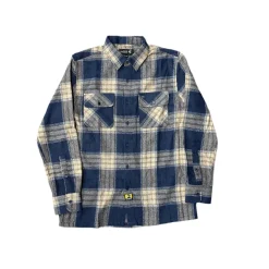 Birch Street Flannel Charcoal Navy Black Plaid