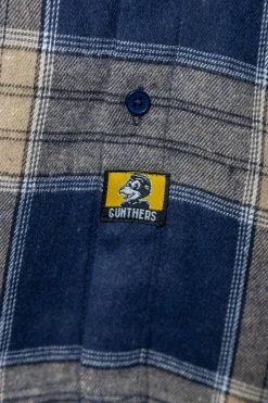 Birch Street Flannel Charcoal Navy Black Plaid