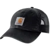 Black Canvas Mesh Back Cap