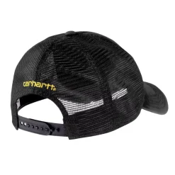 Black Canvas Mesh Back Cap