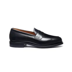 Black Hi Shine Penny Loafer