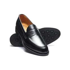 Black Hi Shine Penny Loafer