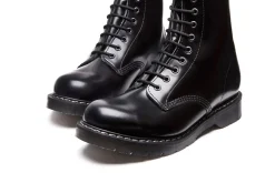 Black Hi-Shine 8 Eye Derby Boot