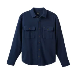 Bowery Textured Twill Overshirt Washed Navy