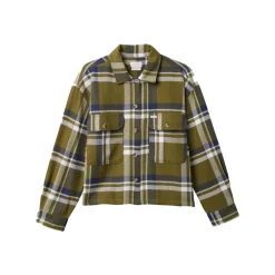 Bowery W LS Flannel Sea Kelp/Washed Navy