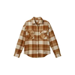Bowery Womens Flannel Washed Copper/Whitecap