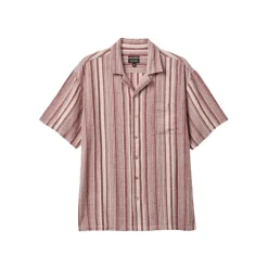 Bunker Seersucker S/S Woven Shirt Cranberry/ Off White
