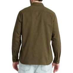 Burnside Flannel Shirt Forest Green Heather