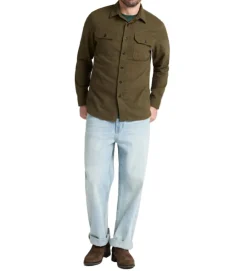 Burnside Flannel Shirt Forest Green Heather