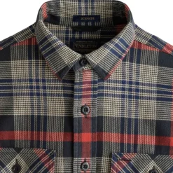 Burnside Shirt Black/Navy/Red 24'