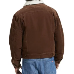 Cable Lined Trucker Jacket Pinecone Brown