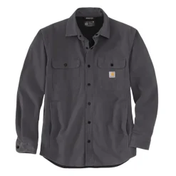 Canvas Fleece-Lined Shirt Jacket Carbon Heather