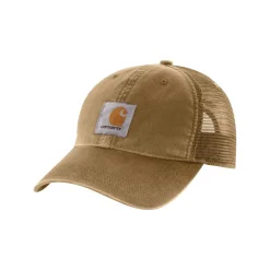 Canvas Mesh-Back Cap Dark Khaki