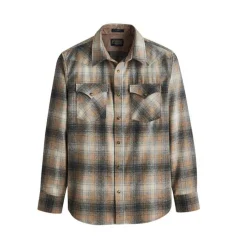 Canyon Shirt Grey Mix/Tan Mix Plaid 24'