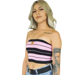 Charlie Brown Women's Tube Top Black/Pink
