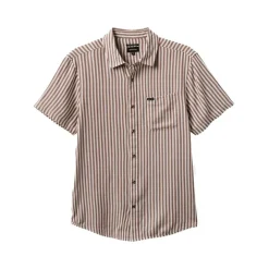 Charter Stripe S/S Woven Shirt Off White/Bison