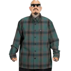 Checker L/S Flannel Shirt Black/Green