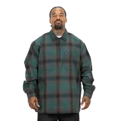 Checker L/S Zip Black/Green