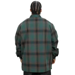 Checker L/S Zip Black/Green
