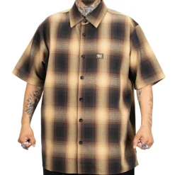 Checker S/S Flannel Black/Tan