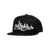 Classic White on Black Snapback