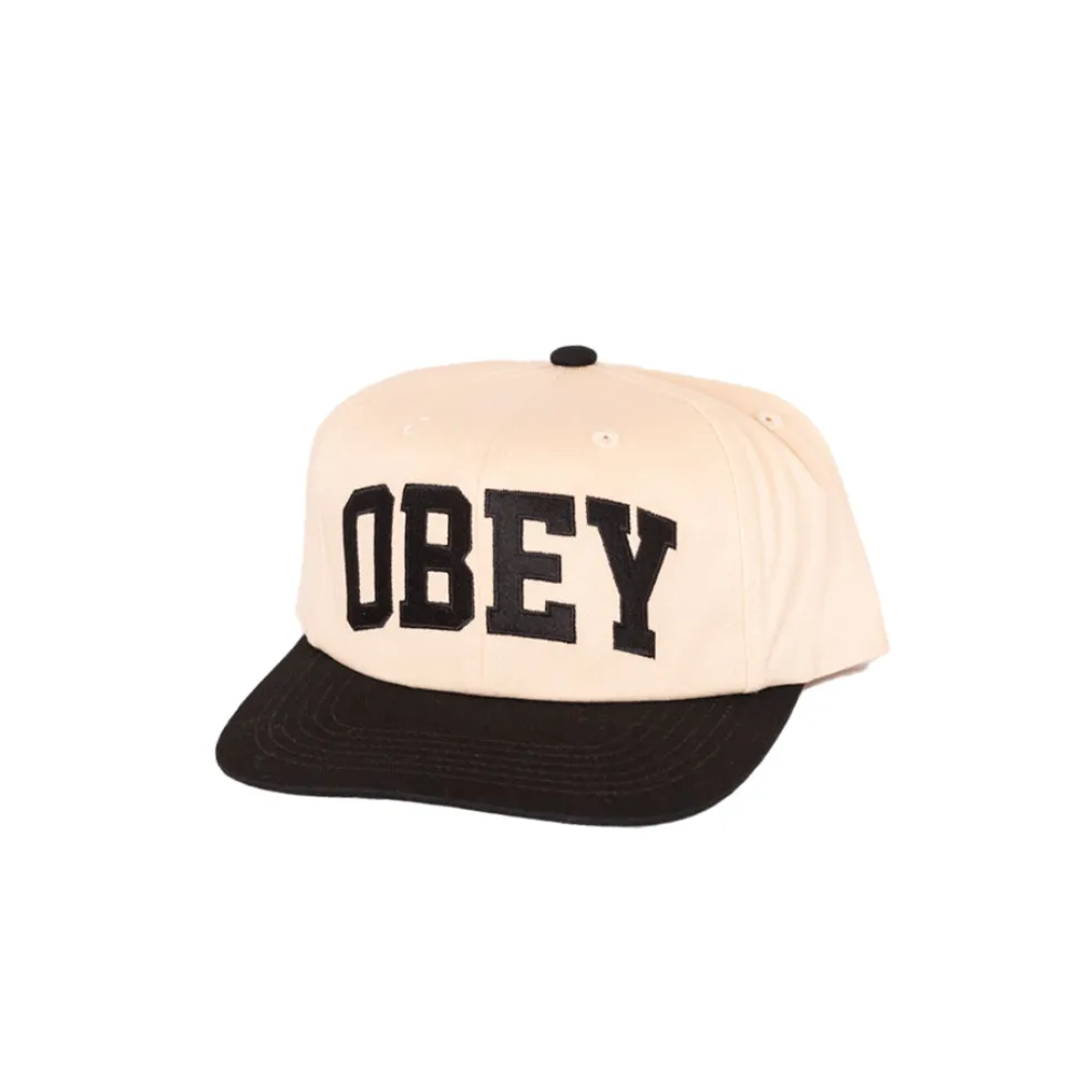 Collegiate 6 Panel Snapback Black