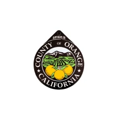 County Of Orange Seal Sticker Black