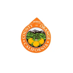 County Of Orange Seal Sticker Orange