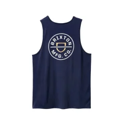 Crest Tank Top Washed Navy/Off White