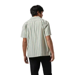 Cru Stripe SS Woven Beige/Pine Needle/Aquatic Green