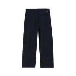 Dean Stripe Pleated Pants Midnight Navy Multi