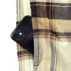 Fleece Lined Hooded Shirt Jacket Dark Brown