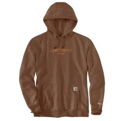 Force Lightweight Logo Graphic Hoodie Mocha Heather