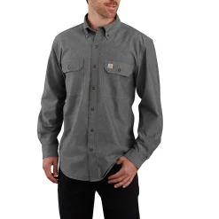 Fort Loose LS Shirt Black Chambray