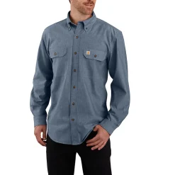 Fort Loose LS Shirt Denim Blue Chambray