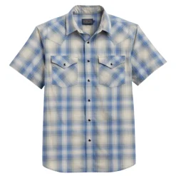 Frontier Shirt S/S Blue/Green Plaid