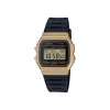 Gold Face Black Band Watch