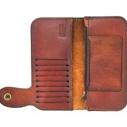 Gunthers Pattern Chain Wallet - Antique Brown