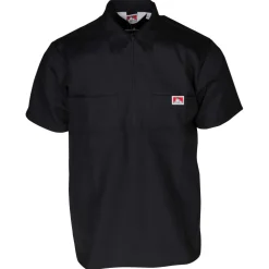 Half Zip Short Sleeve Black